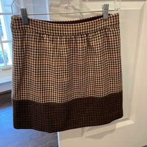 Jcrew houndstooth mini skirt